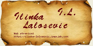 Ilinka Lalošević vizit kartica